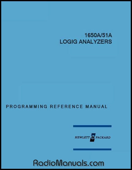 HP 1650A Programming Reference Manual HP 1650A Programming Reference Manual